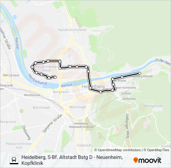 RNV MOONLINER 5 Bus Line Map