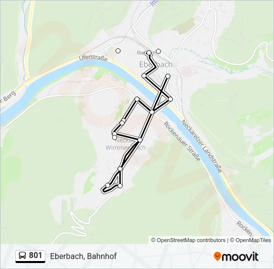 801 Bus Line Map