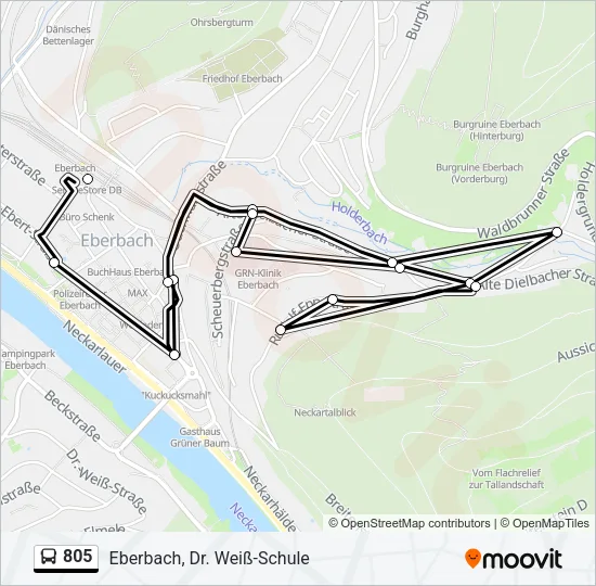 805 Bus Line Map