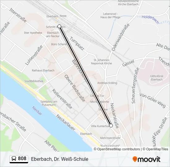 808 Bus Line Map