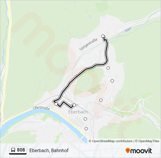808 Bus Line Map