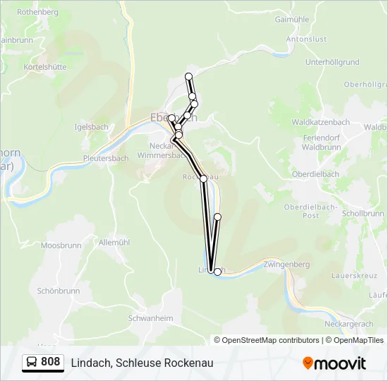 808 Bus Line Map