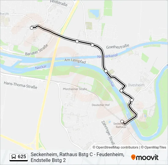 625 Bus Line Map