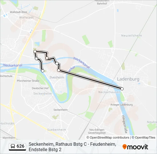 626 Bus Line Map