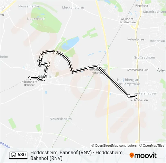 630 Bus Line Map