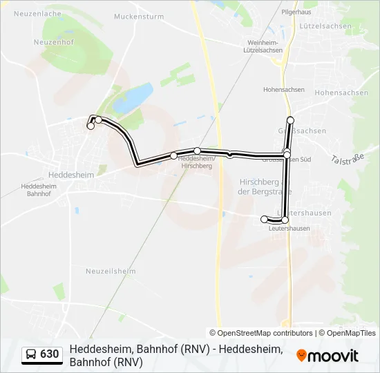 630 Bus Line Map