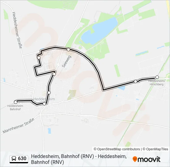 630 Bus Line Map