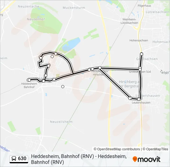 630 Bus Line Map