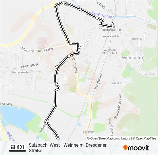 631 Bus Line Map