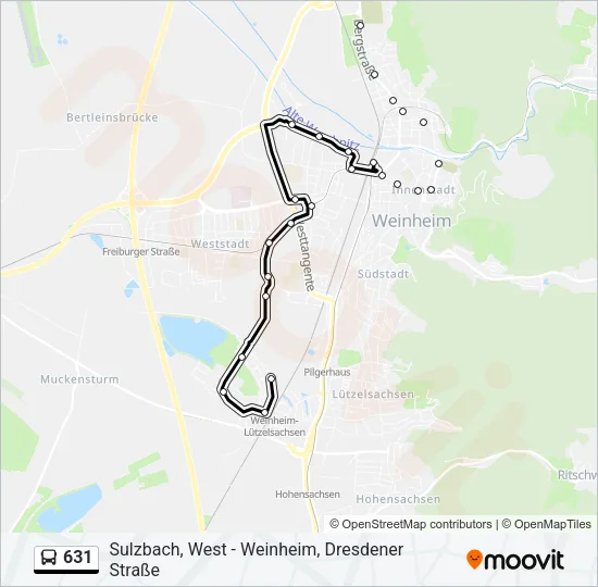 631 Bus Line Map