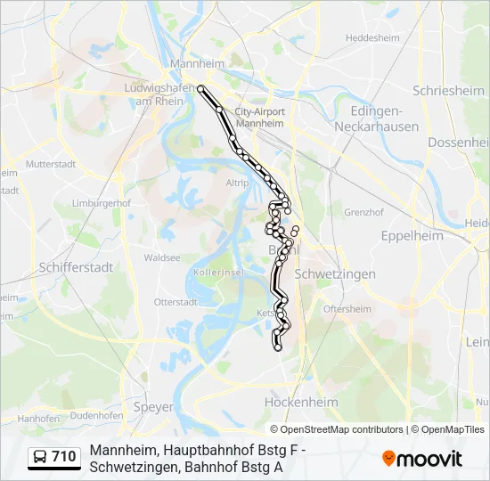 710 Bus Line Map