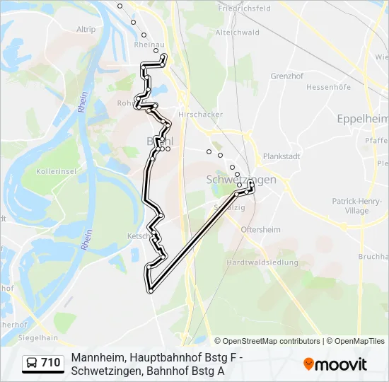 710 Bus Line Map