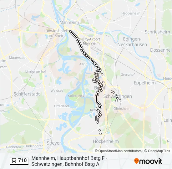 710 Bus Line Map