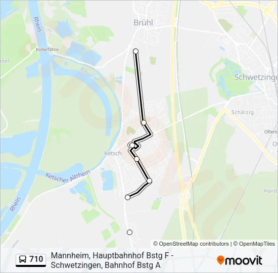 710 Bus Line Map