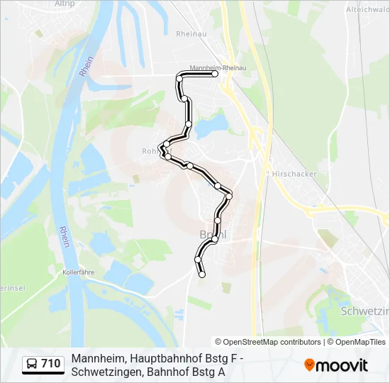 710 Bus Line Map