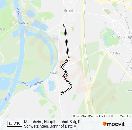 710 Bus Line Map