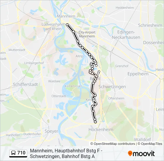 710 Bus Line Map