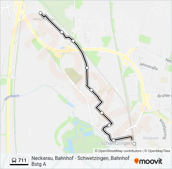 711 Bus Line Map