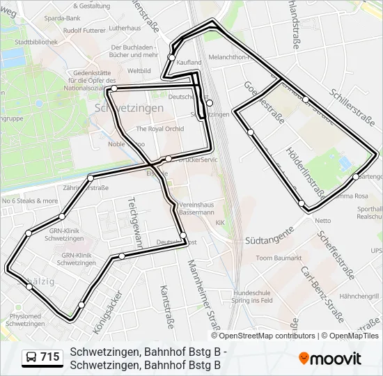 715 Bus Line Map