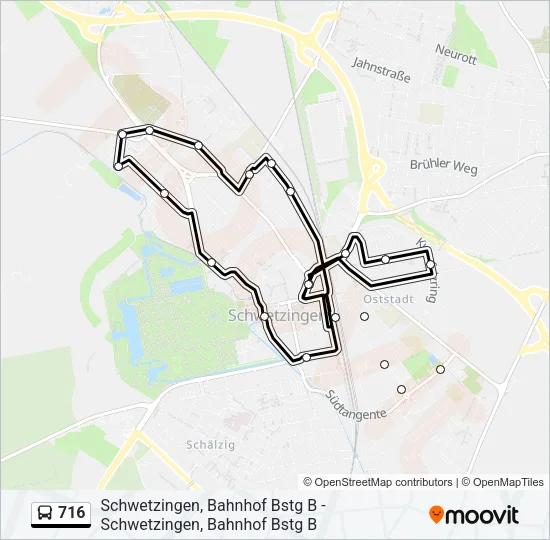 716 Bus Line Map