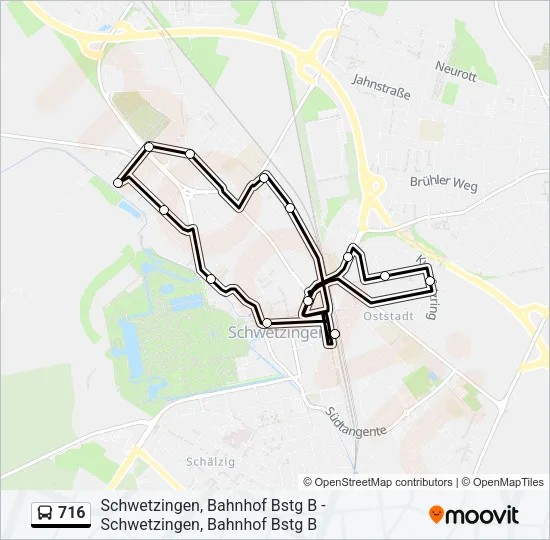 716 Bus Line Map