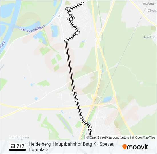 717 Bus Line Map