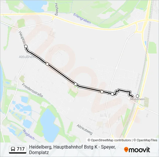 717 Bus Line Map