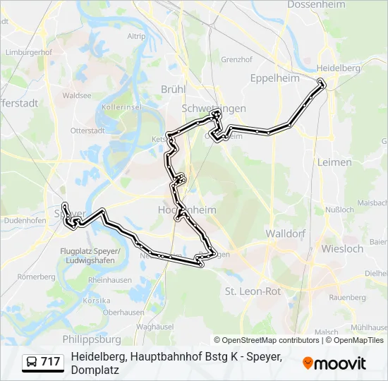 717 Bus Line Map