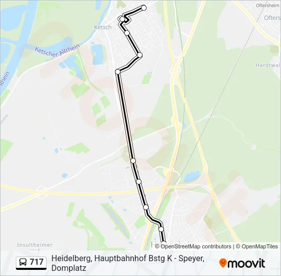717 Bus Line Map