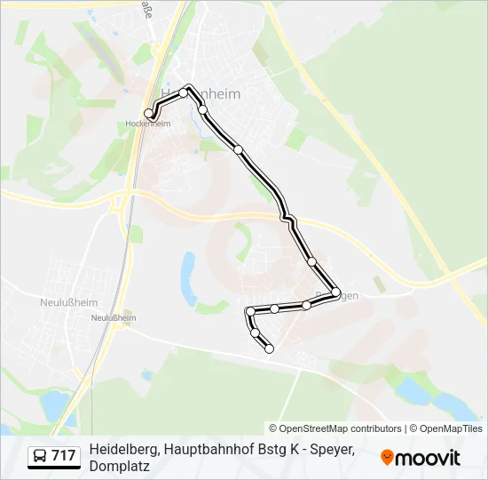 717 Bus Line Map