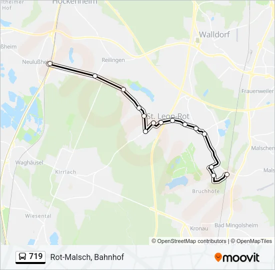 719 Bus Line Map