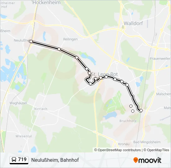 719 Bus Line Map