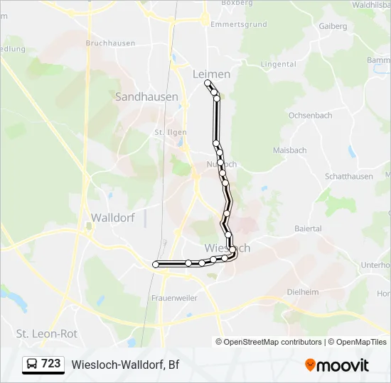 723 Bus Line Map