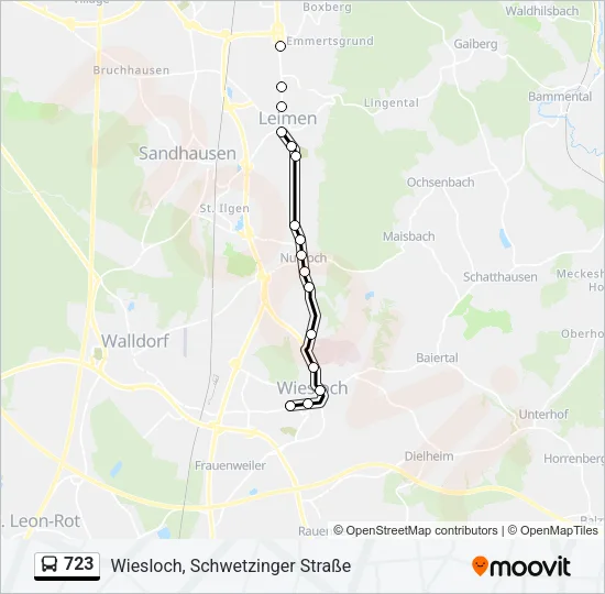 723 Bus Line Map