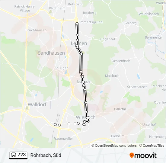 723 Bus Line Map