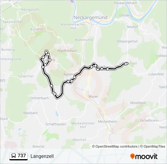 737 Bus Line Map
