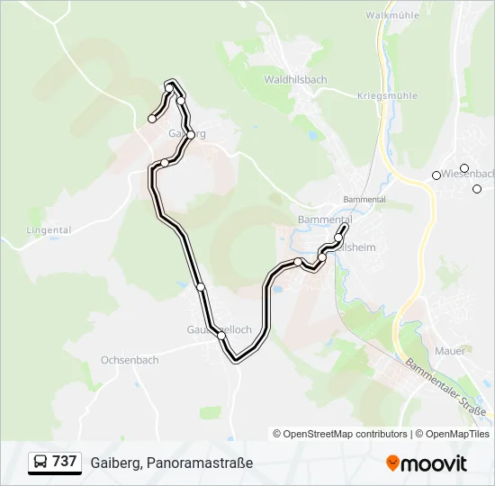 737 Bus Line Map