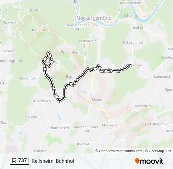 737 Bus Line Map