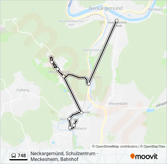 748 Bus Line Map