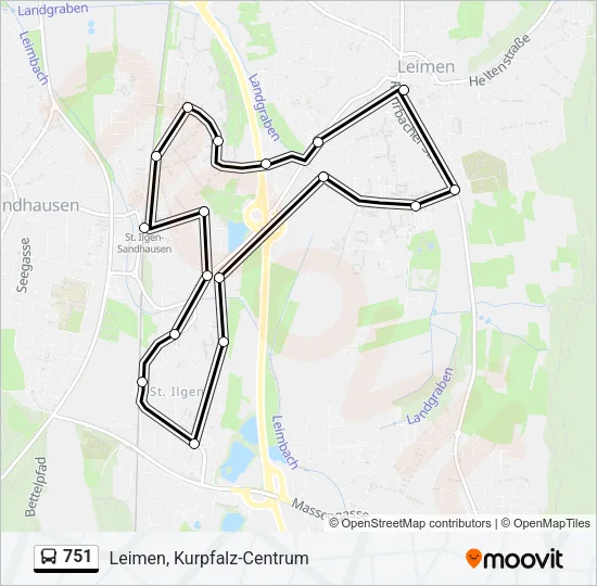 751 Bus Line Map