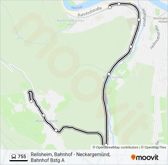 755 Bus Line Map