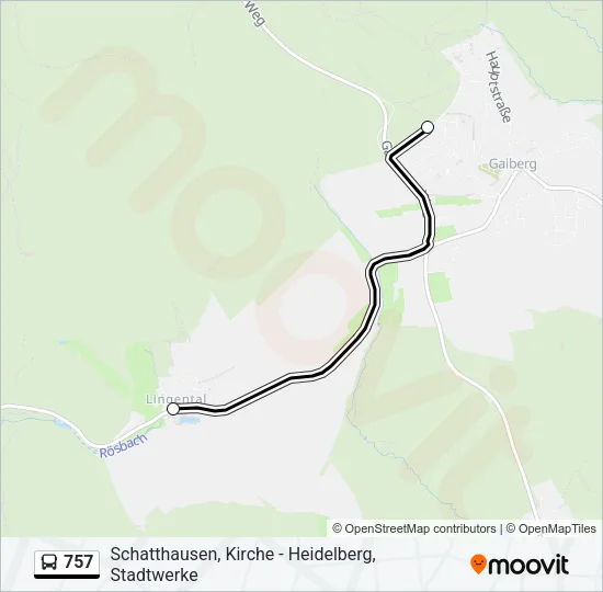 757 Bus Line Map