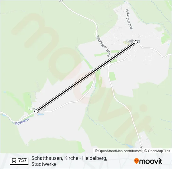 757 Bus Line Map