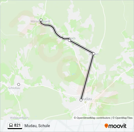 821 Bus Line Map