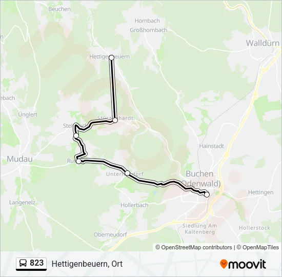 823 Bus Line Map