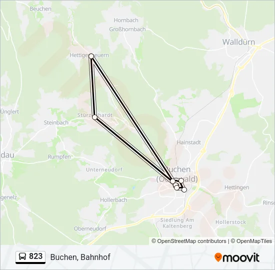 823 Bus Line Map