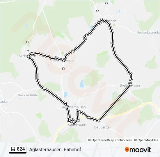 824 Bus Line Map