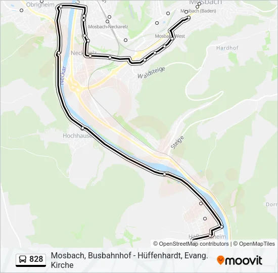 828 Bus Line Map