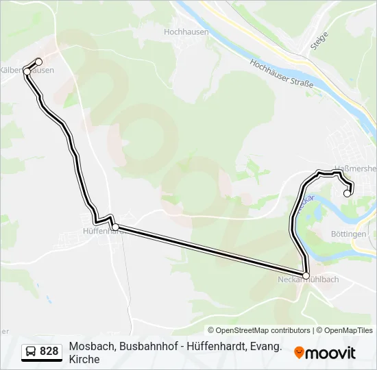 828 Bus Line Map
