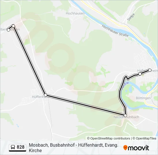 828 Bus Line Map